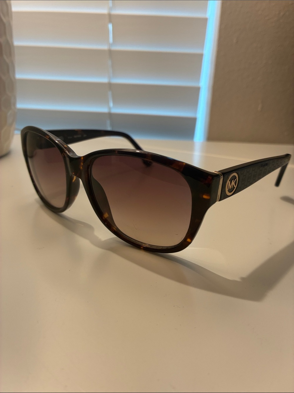 Michael Kors Knox Tortoise Shell Sunglasses with Gold MK Emblems